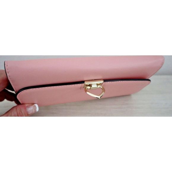 Kate Spade K4499 Coral Gable Pink Leather Lovitt Flap Continental Wallet $228 - Picture 9 of 14